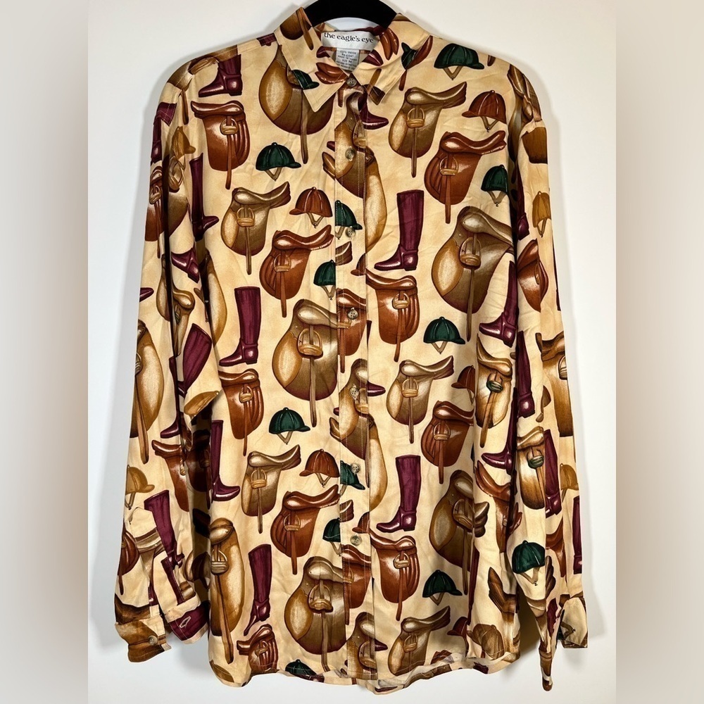 Stylish Beige Printed Blouse
